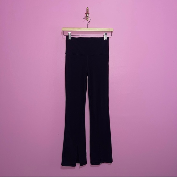 Athleta Leggings Women's Size XS Petite Black Elation Split Flare Pant High Rise - Picture 2 of 12